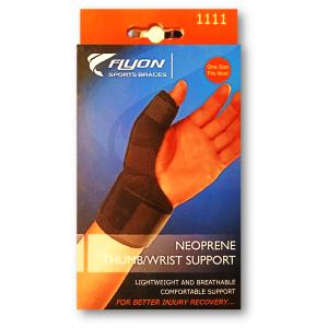 FLYON SPORTS BRACES NEOPRENE THUMB / WRIST SUPPORT ONE SIZE FITS MOST